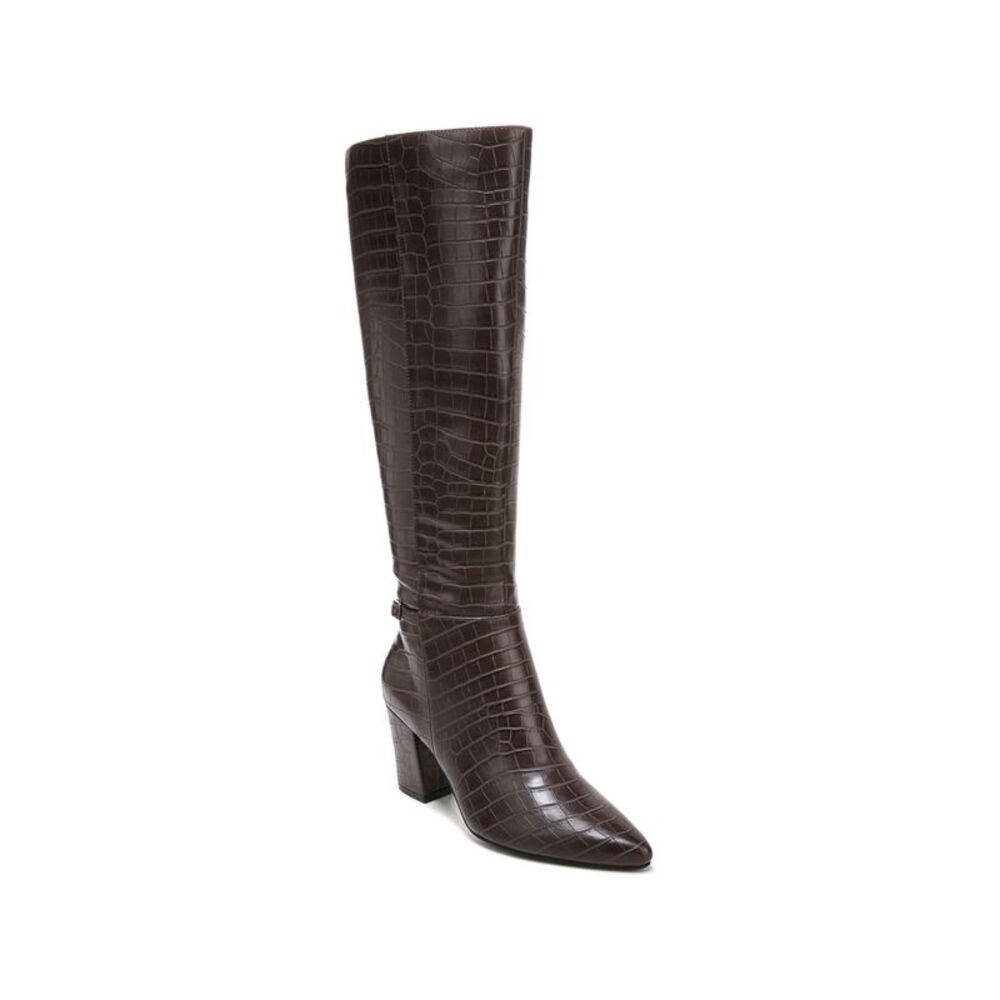 LIFE STRIDE Womens Brown Croc Buckled Flex Lightweight Stratford Boots 9.5 W WC
